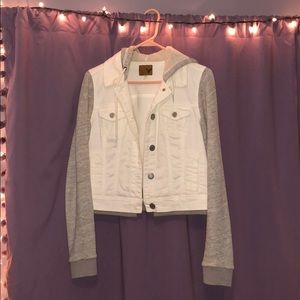 American Eagle sweatshirt jean jacket